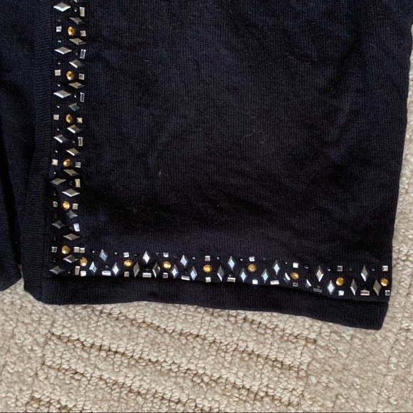 Calvin Klein Embellished Black Crop Cardigan - Picture 5 of 6